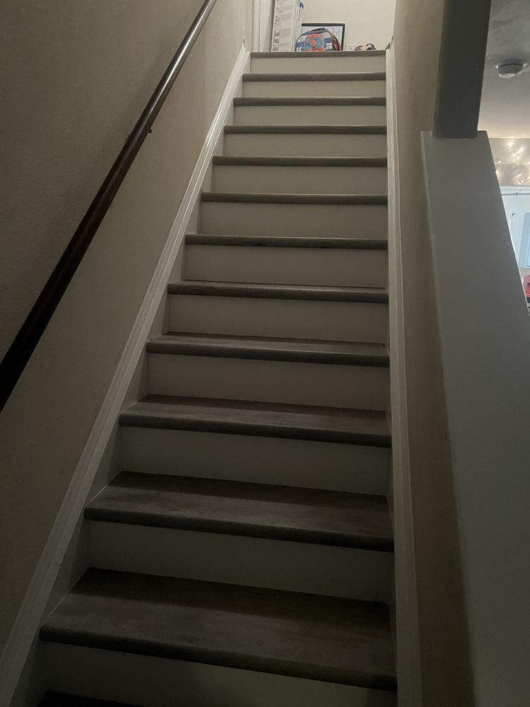 Stairway after painting and remodeling